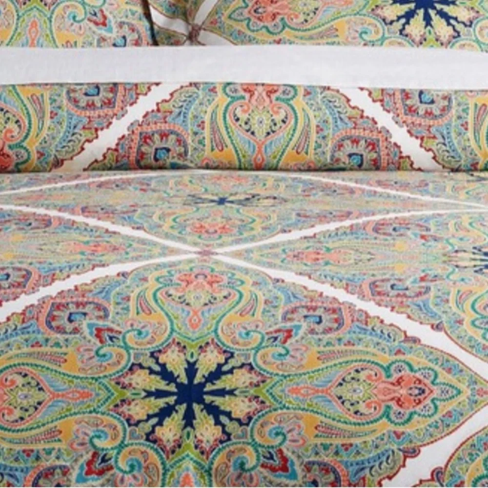 *flaw* Pottery Barn Penelope Medallion organic cotton Duvet cover
